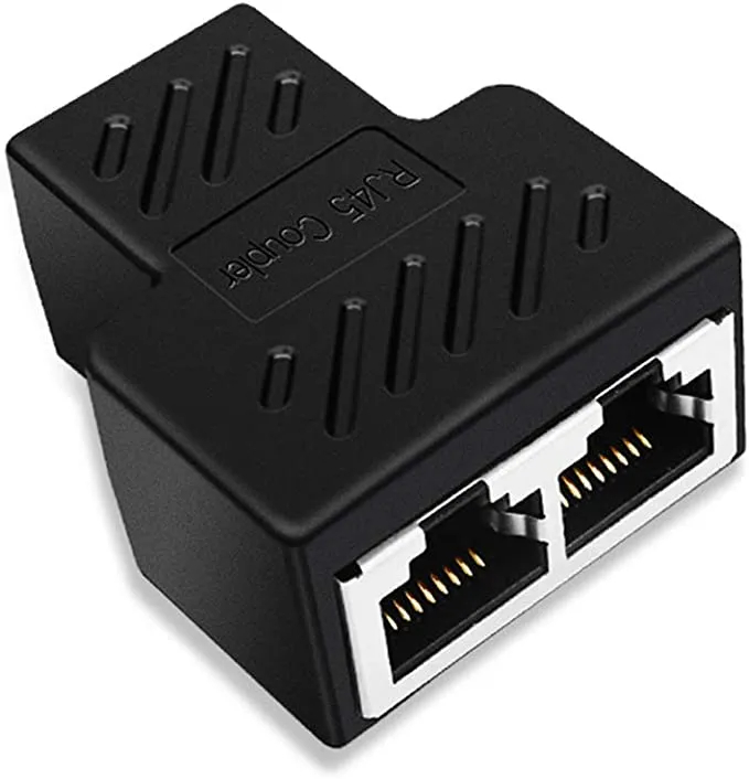 8P8C adapter connector network RJ45 distributor Ethernet 1-on-2 expander plug(Suggest using two together)