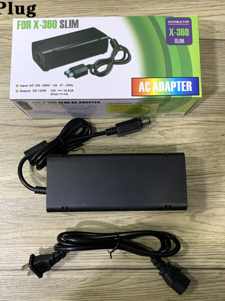 New For XBox 360 X-360 S Slim Power Supply AC Adapter Charger 220V Charge Charging Power Supply Cord Cable EU/US/UK