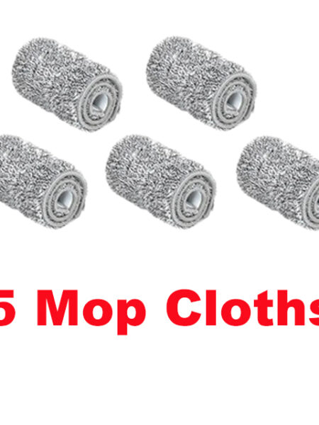 Flat Squeeze Mop with Bucket Hand Free Wringing Floor Cleaning Mop Microfiber Mop Pads Wet or Dry Usage on Hardwood Laminate