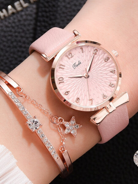 2pcs Set Luxury Women Bracelet Quartz Watches For Women Leather Watch Ladies Sports Dress Wrist Watch Clock Relogio Feminino