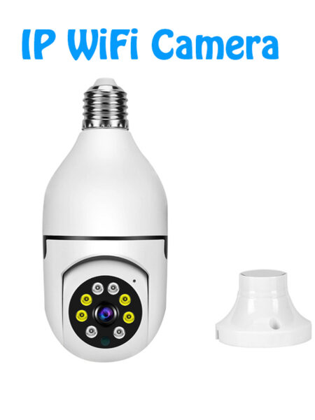 Bulb 3MP Wifi Surveillance Camera Automatic Human Tracking 4X Digital Zoom Full Color Night Vision Indoor Security Monitor