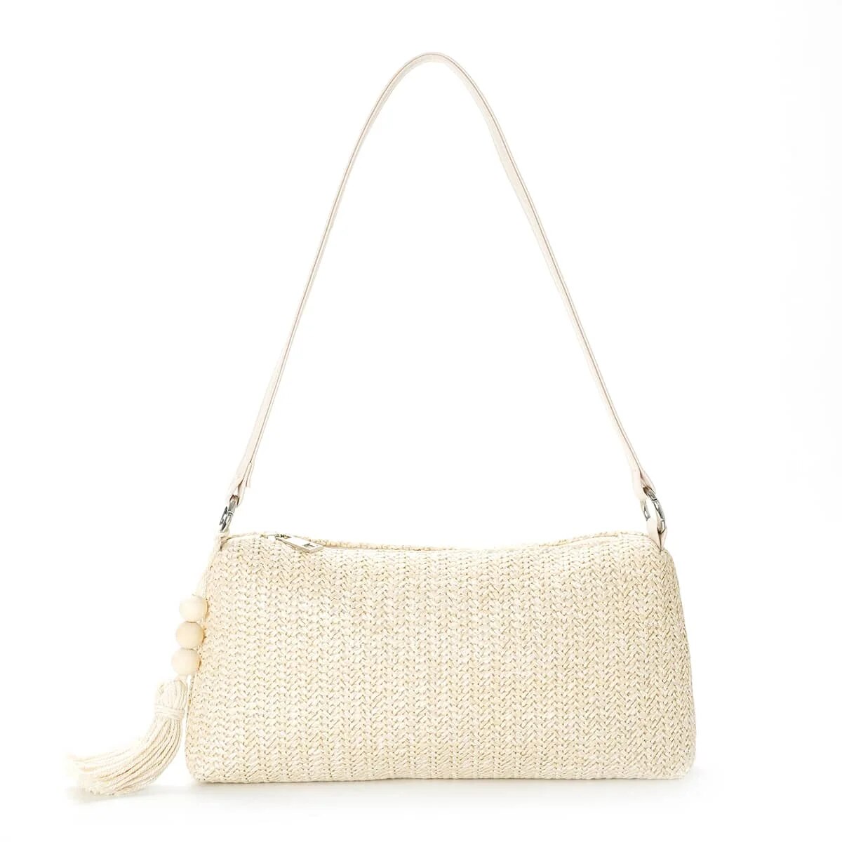 1pc Spring And Summer Mini Beaded Straw Shoulder Bag Handbag Suitable For Women Travel Vacation Beach