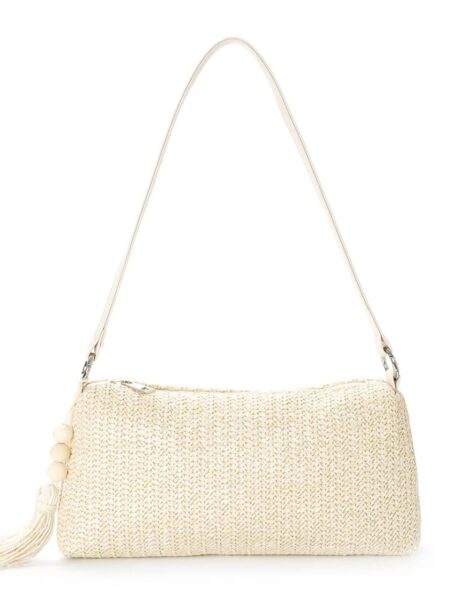 1pc Spring And Summer Mini Beaded Straw Shoulder Bag Handbag Suitable For Women Travel Vacation Beach