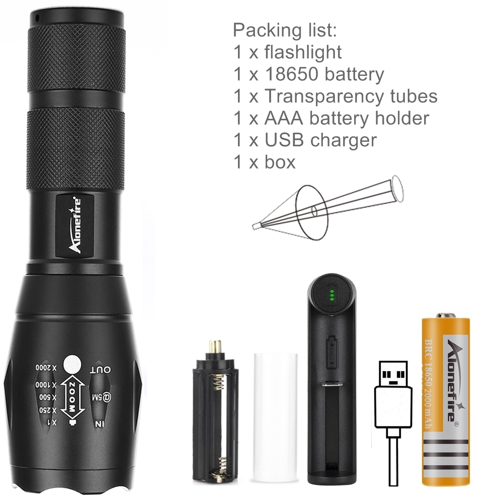 10W Zoom LED Flashlight High Power Camping Hunting Fishing Work Home Outdoor Hiking Climbing Adventure Night Lighting Lamp Torch