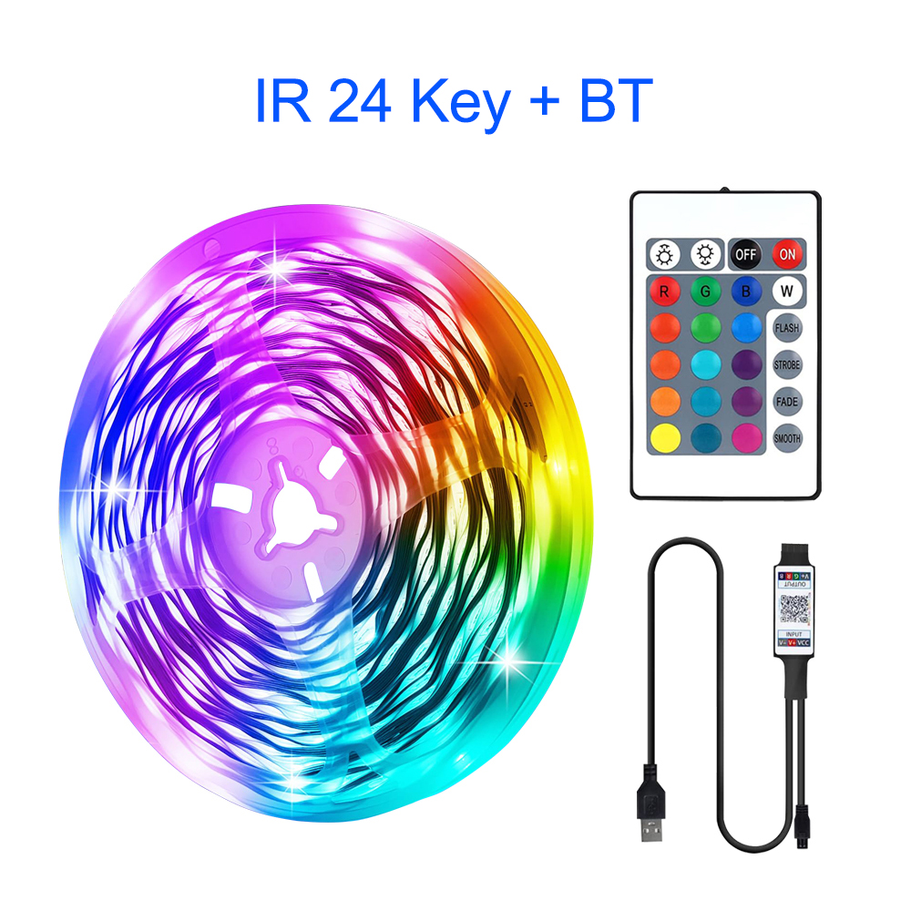 RGB LED Strip Lights 3535 Bluetooth APP IR Remote Control USB 1M 2M 3M 5M 10M 15M 20M 30M Festival Deco Backlight For Home