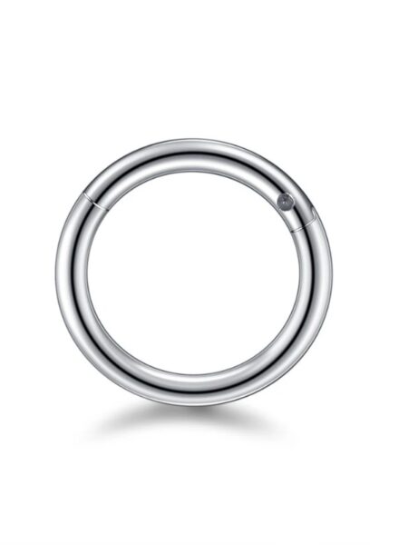 1pcs Stainless Steel Hinged Septum Nose Rings Hoops for Women Men, Septum Clicker Cartilage Tragus Helix Ear Piercing Jewelry