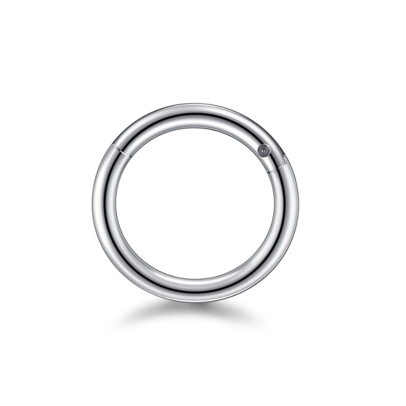 1pcs Stainless Steel Hinged Septum Nose Rings Hoops for Women Men, Septum Clicker Cartilage Tragus Helix Ear Piercing Jewelry