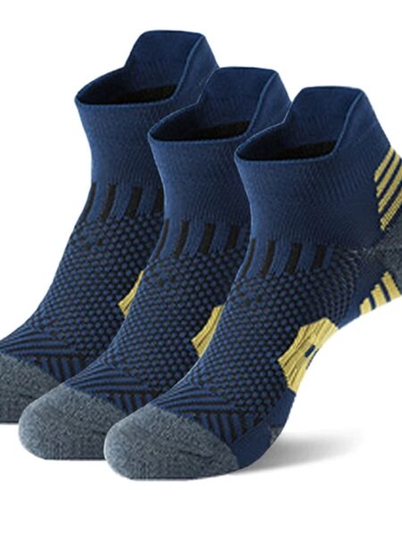 3Pair Professional Fitness Sports Socks Towel Bottom Non-Slip Running Socks Men Women Short Quick-Drying Basketball Training So