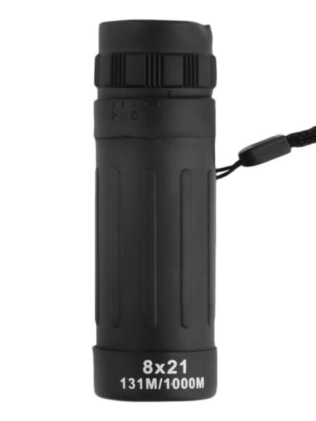60x21 BAK4 Zoom Monocular Binoculars with Wrist Strap Mini Portable Telescope Optics Scope for Outdoor Camping Hunting Telescope