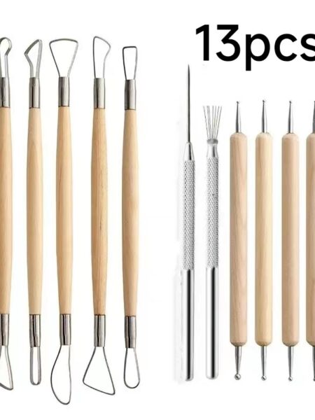 Pottery Clay Sculpting Tools Kit 8-61 Pcs/Set, Ceramic Wax Clays Carving Tools for Art Craft Pottery Sculpting Modeling Tool Set
