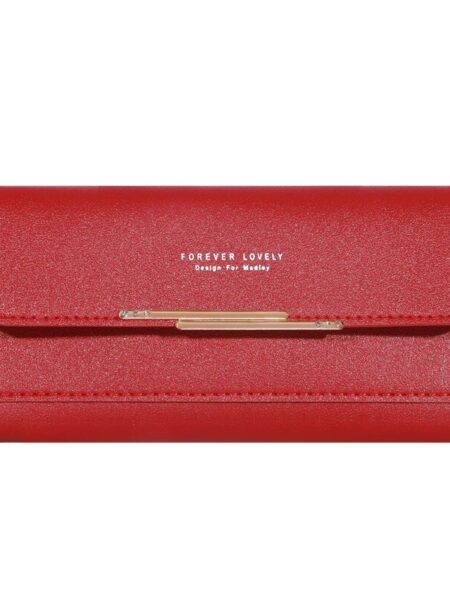 2024 New Women's Wallet Metal Long Folding Personalized Student Cute Mini Fashion Wallet Handheld Zero Wallet