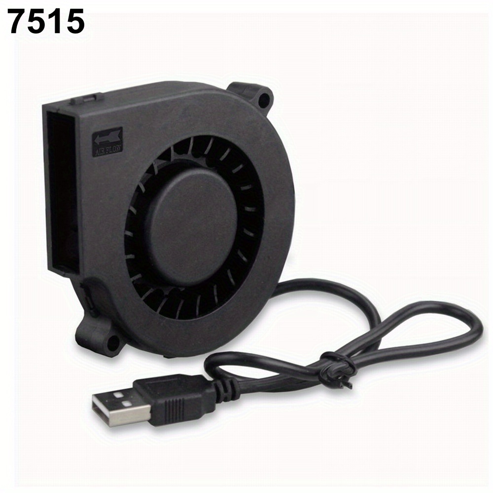DC 5V 7515 Dual Ball Centrifuge Radial Cooler 7cm 70mm USB Computer Cooling Fan 75x15mm Brushless Turbo Blower