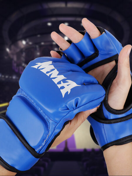 Professional Boxing Training Gloves Half Finger Leather Cushion for Adult Sanda Boxing UFC Training Sandbag Knuckles