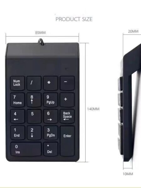 USB Numeric Keypad Wire Numpad Digital 19 Key Mini Keyboard For PC Laptop Notebook Tablets Accounting Number Pad Bank Stocks