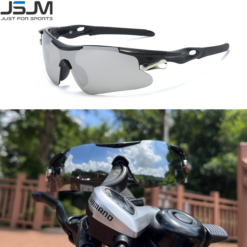 JSJM Outdoor Men Cycling Sunglasses Road Bicycle Mountain Riding Protection Sports Glasses Goggles Eyewear MTB Bike Sun Glasses