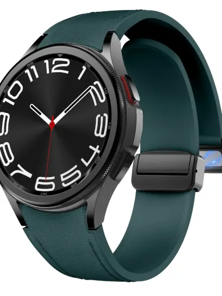 Genuine Leather+silicone Strap for Samsung Galaxy Watch 6 5 4 44mm 40 20 Bracelet for Galaxy Watch 6 4 Classic 47mm 46 43mm 42mm