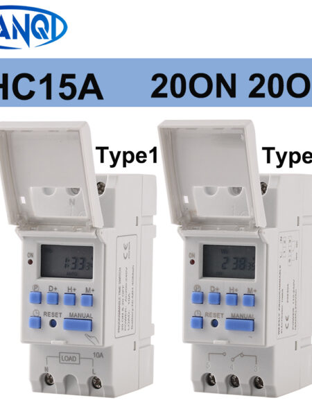 1pc Electronic Weekly 7 Days Programmable Digital Timer Switch Relay Control 220V 230V 10A 16A Din Rail THC15A