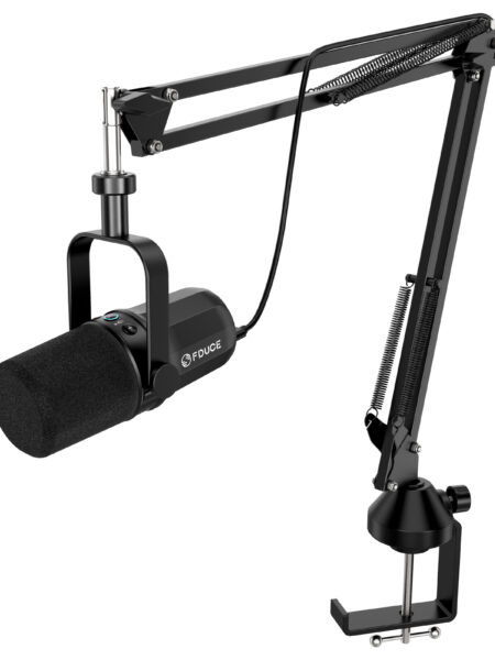 FDUCE SL40+ USB/XLR Dynamic Microphone Kit With Built-in Headset Output / Sound Insulation/Arm Stand,For PC PS5/4 Mixer