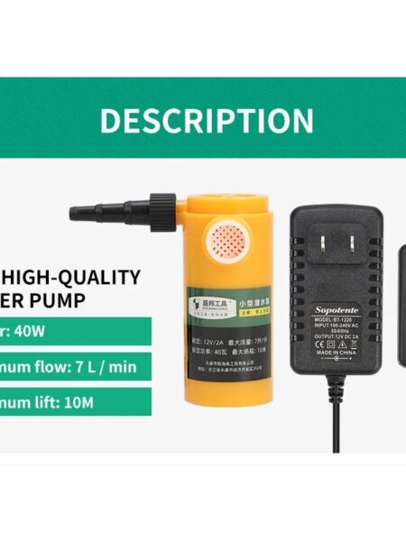12V DC Mini Submersible Pump high pressure Water Pump Lift 10M/15M/20M Water Pumping Station Micro Submersible Motor