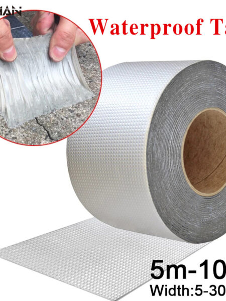 Waterproof Tape High Temperature Resistance Aluminum Foil Thicken Butyl Tape Wall Pool Roof Crack Duct Repair Sealed Self Tape