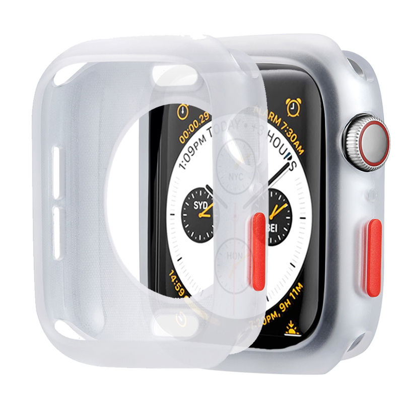 Cover For Apple Watch Case 49mm 44mm 40mm 42mm 38mm 45mm 41mm Accessories Soft Silicone Bumper iWatch Series Ultra 9 8 7 se 6 5