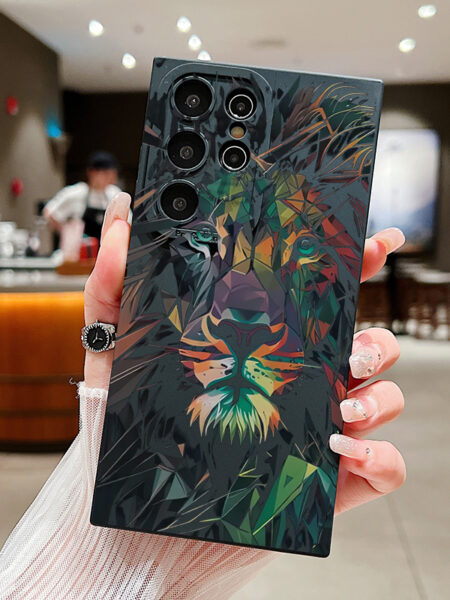 Colorful Lion Pattern Phone Case For Samsung Galaxy S24 S23 S22 Ultra Plus 5G S21 FE A15 A35 A55 A14 A34 A54 A33 A53 A52S Cover