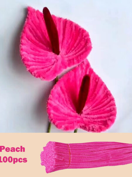 100pcs Colorful Chenille Stems Pipe Cleaners Plush Tinsel Stem Wired Twist Sticks Hair Strip DIY Craft Educational Toys Handmade
