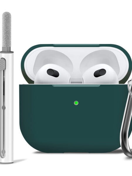 AirPods 3rd Gen Case Cover with Cleaner Kit,Soft Silicone Protective Case for Apple AirPods 3rd Generation Charging Case