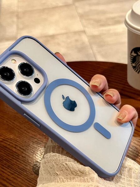 Luxury Magnetic Wireless Charge For Magsafe Case For iPhone 15 14 13 12 11 Pro XR XS Max Shockproof Soft Bumper Cover Clear Case