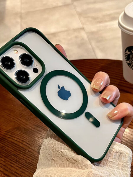 Luxury Magnetic Wireless Charge For Magsafe Case For iPhone 15 14 13 12 11 Pro XR XS Max Shockproof Soft Bumper Cover Clear Case