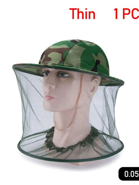 2pcs Net Mesh Face Protector Cap Insect Bee Mosquito Resistance Sun Fish Hat Fishing Cap Outdoor Fishing and Beekeeping Supplies