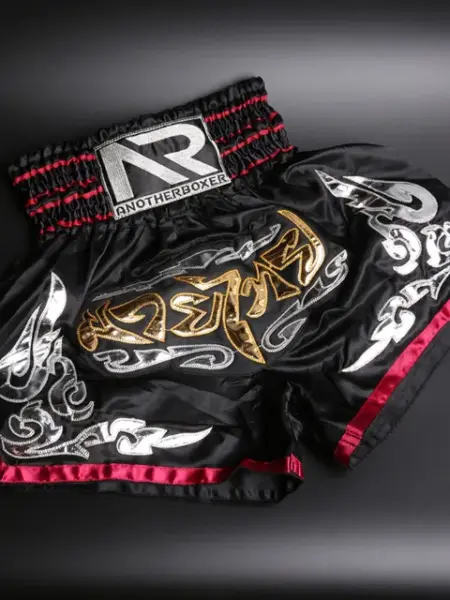 ANOTHERBOXER Muay Thai Shorts MMA Embroidery Sports Fitness Fighting Kickboxing Short Pants Sanda Martial Arts Boxeo Shorts Men