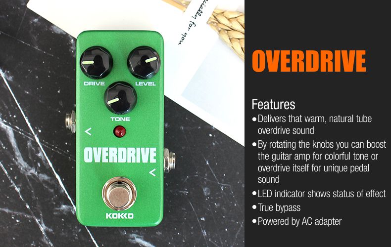 KOKKO Electric Guitar Effects Pedal Compressor Mini Tuner Distortion Overdrive True Bypass Pedal Electric Guitar Accessories