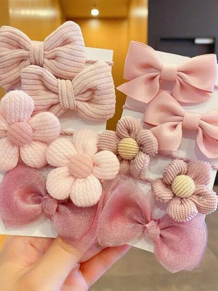 10pcs Hair Accessories Girls Scrunchies Aesthetic Lacos De Cabelo Infantil Bands Kids Bandeaux Elastiquec Headbands Bandes Cute