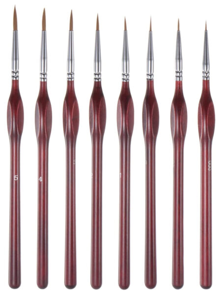 10Pcs Fine Detail Paint Brush Miniature Painting Brushes for Mini Paints Brush Set for Acrylic, Watercolor, Oil, Face, Nail