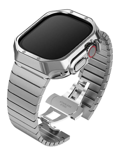 Stainless Steel Strap+Case for Apple Watch Ultra Band 49mm 44mm 41mm 45mm 42mm 40mm 38mm TPU Cover IWatch Series 8 7 6 5 4 3 SE