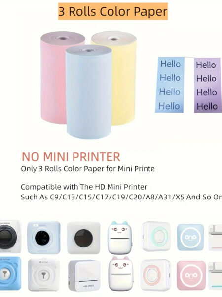 Portable Mini Thermal Printer Wireless BT 200dpi Photo Label Memo Wrong Question Printing with USB Cable No Ink Print