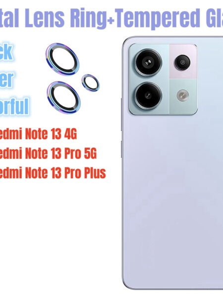 Back Metal Lens Ring Glass For Redmi Note 13 Pro Plus 13Pro 5G Camera Protector Film For Redmi Note13 4G Pro+ 5G Camera Cover