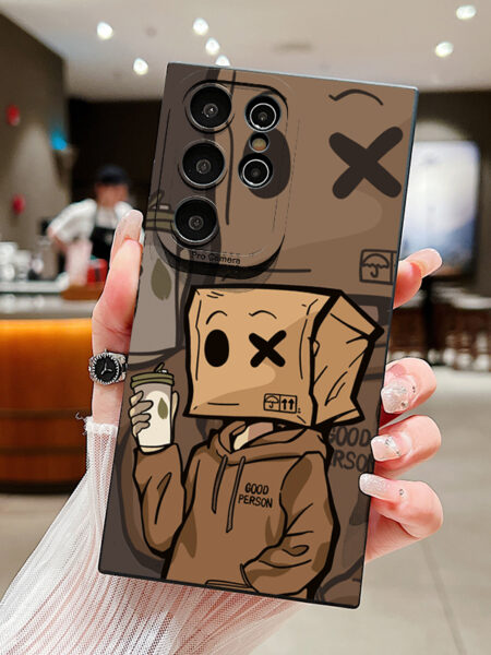 Paper Man Pattern Phone Case For Samsung Galaxy S24 S23 Ultra S22 Plus S21 FE A32 A52S A13 A33 A53 A14 A34 A54 A14 A35 A55 Cover