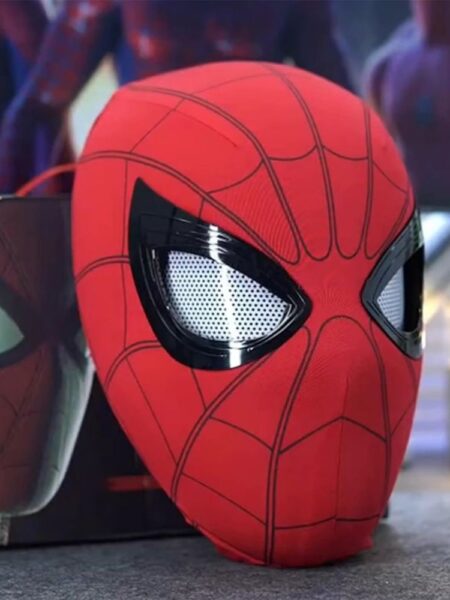 Spiderman Mask Eyes Movable Remote Control Peter Parker Spiderman toys children  Halloween Cosplay Costume Mask Christmas Gifts