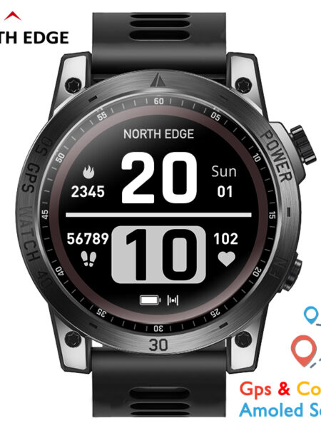 NORTH EDGE Cross Fit 3 GPS Watches Men Sport Watch 1.43 HD AMOLED Display 50M ATM Altimeter Barometer Compass Smartwatch for Men