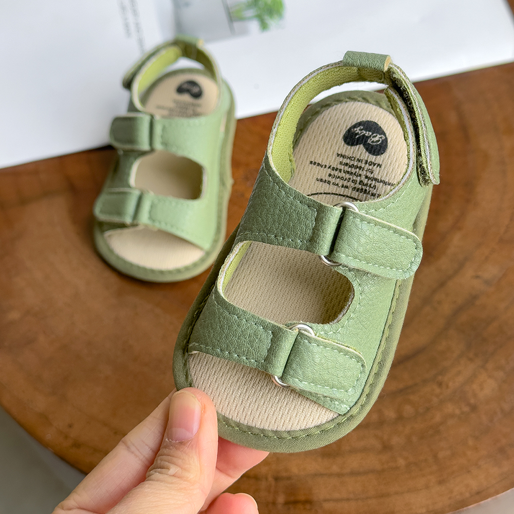 Baby Boys Girls Summer Sandals Closed-Toe Infant Soft Rubber Sole Outdoor Shoes for Toddler First Walkers