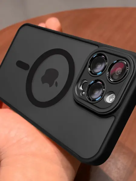 Magnetic Luxury Matte Translucent Armor Shockproof Case For iPhone 14 13 12 11 15 Pro Max Plus For Magsafe Wireless Charge Cover