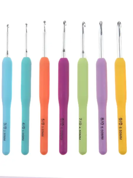 Crochet Hooks Kits with Storage Bag Soft Handle Crochet Needles Yarn Weave Knitting Needles Set DIY Weaving Tool