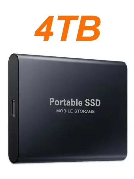 External Hard Drive 1TB Portable SSD 2TB External Solid State Drive USB 3.1/Type-C Hard Disk High-Speed Storage for PC/Mac/Phone