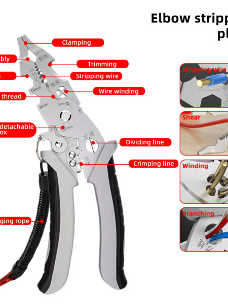 New Multifunctional Wire Crimper Pliers Cable Cutter Adjustable Automatic Electrical Wire Stripper Stripping Terminal Hand Tool