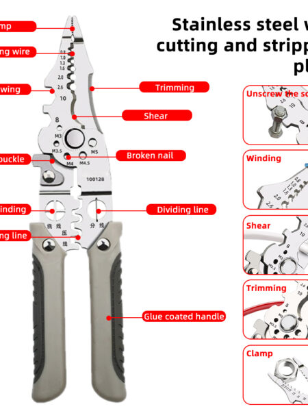 New Multifunctional Wire Crimper Pliers Cable Cutter Adjustable Automatic Electrical Wire Stripper Stripping Terminal Hand Tool