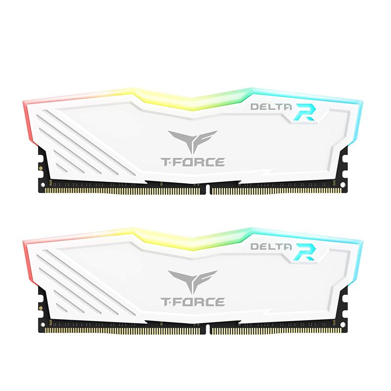 TEAMGROUP T-Force Delta RGB DDR4 16GB 8GB 3200MHz 3600MHz Desktop Memory Module Single Ram-White Color/Original and NEW