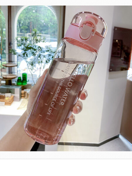 Sports Large-capacity Water Cup Student Good-looking Cup Boys And Girls Straw Plastic Cup Gift And Welfare Product