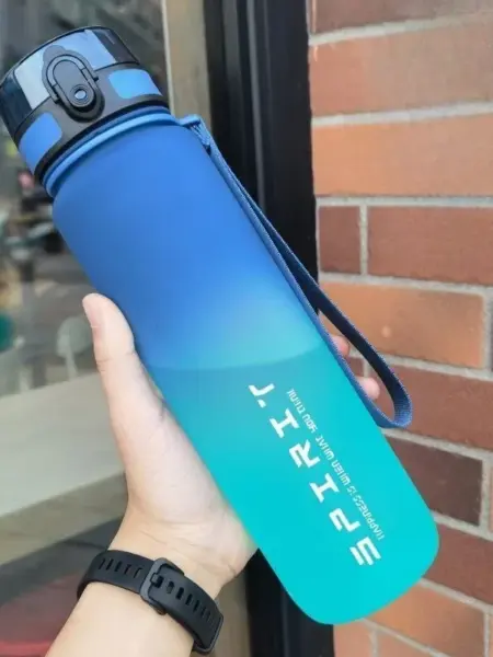 500ml/650ml/1000ml Sports Water Bottle Leak Proof Colorful Plastic Cup Drinking for Outdoor Travel Portable Gym Fitness Jugs